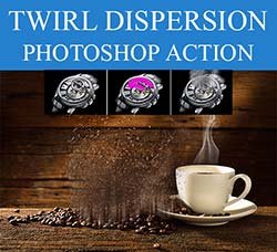 极品PS动作－旋转抽离：Twirl Dispersion Photoshop Action